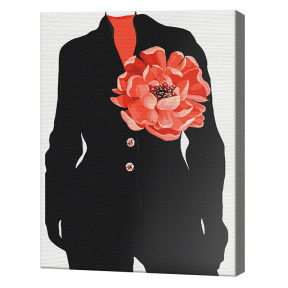 Accesoriu floarea, 40x50 cm, pictură pe numere