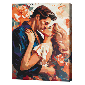 Clipă îndrăgostiților, 40x50 cm, pictură pe numere