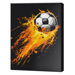 Gol înflăcărat, 40x50 cm, pictură pe numere