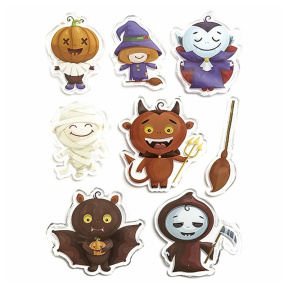 Set autocolante gel "Halloween", 8 bucăți