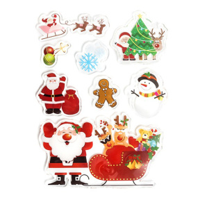Set autocolante gel "Santa", 8 bucăți