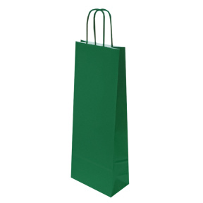 Пакет крафт (bottle) 14х9х40 см, зеленый