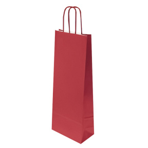 Пакет крафт (bottle) 14х9х40 см, бордовый