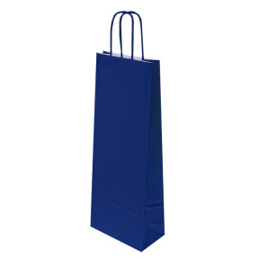 Пакет крафт (bottle) 14х9х40 см, синий