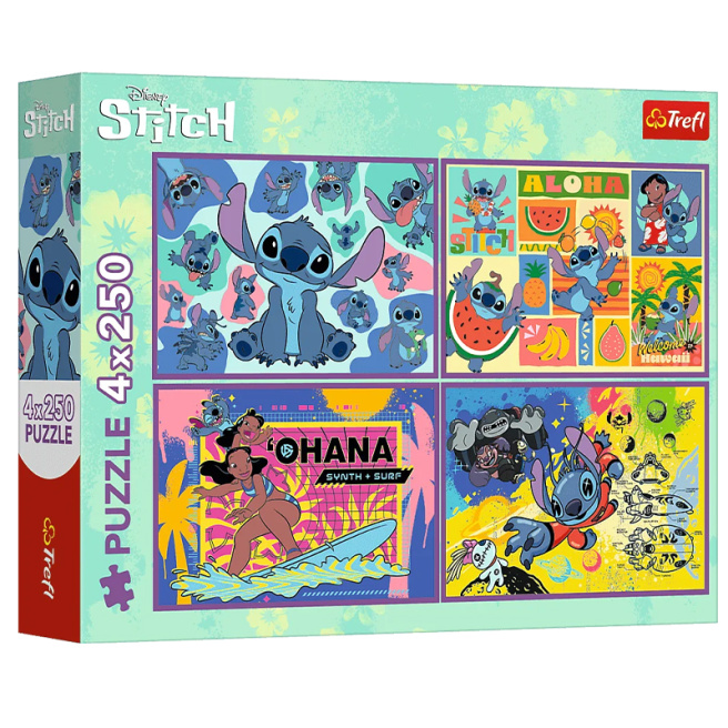 Пазлы "4x250" - "Amazing Stitch / Disney Lilo&Stitch"