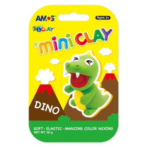 Набор пластилина AMOS I-Clay Dino (4цвх7,5гр)