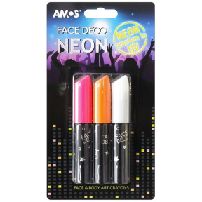 Мелки для лица AMOS FACE DECO NEON 3 цвета
