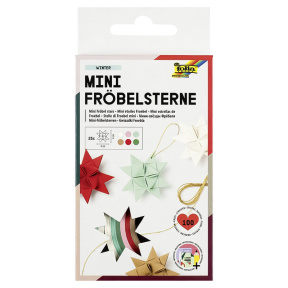 Folia CHRISTMAS Набор для создания мини-звезд "Fröbelsterne", зимние цвета, 100 полосок, 6 цветов