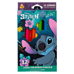 Набор цветных карандашей Disney Core Stitch, Jumbo, 12 цветов