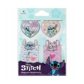 Набор магнитных закладок для книг, 4 шт, Disney - Stitch, модель 1