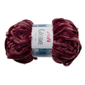 Fir de tricotat Stafil Liana, poliester, 100 g, 65 m, culoare bordeaux