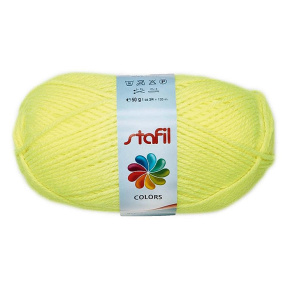 Fir de tricotat Stafil Colors, acrilic, 50 g, 133 m, culoare galben neon