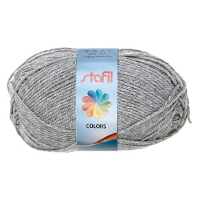 Fir de tricotat Stafil Colors, acrilic, 50g, 133 m, culoare gri deschis
