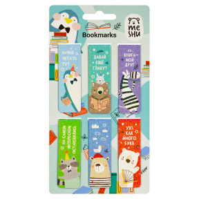 Набор закладок магнитных для книг, 6 шт., MESHU "Book lovers"