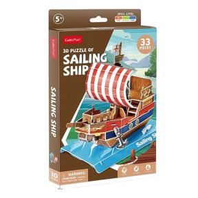 3D puzzle Corabie cu pânze, 33 elemente