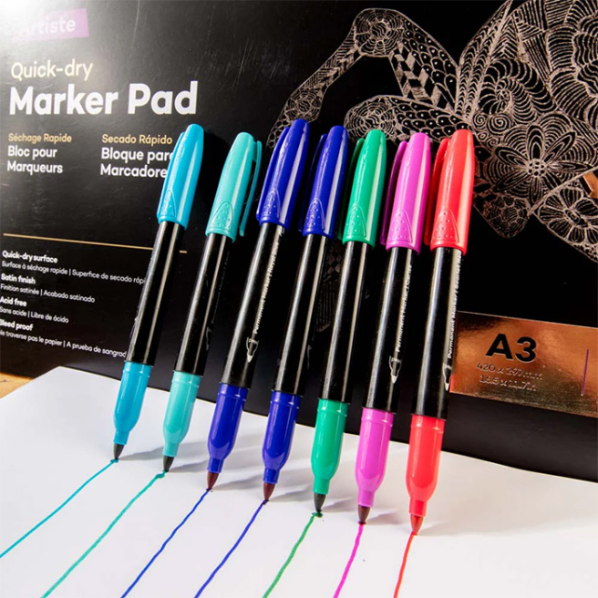 Bloc de desen pentru markere Artiste Quick Dry, A4, 30 file, 110 g/m²