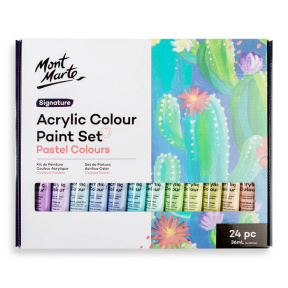Set culori acrilice Pastel Colors, 24 culori x 36 ml