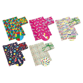Бумага упаковочная, 70x200 см, 70 г/м, N32, Kids Party mix