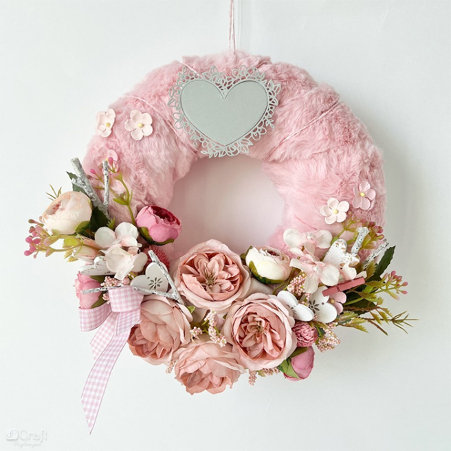 Decor pentru creație. Flori din hârtie, 2 cm, 60 buc., roz