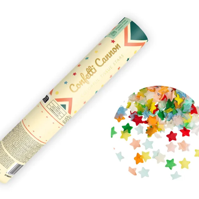 Confetti-pompă cu steluțe "Cannon Circus", 20 cm