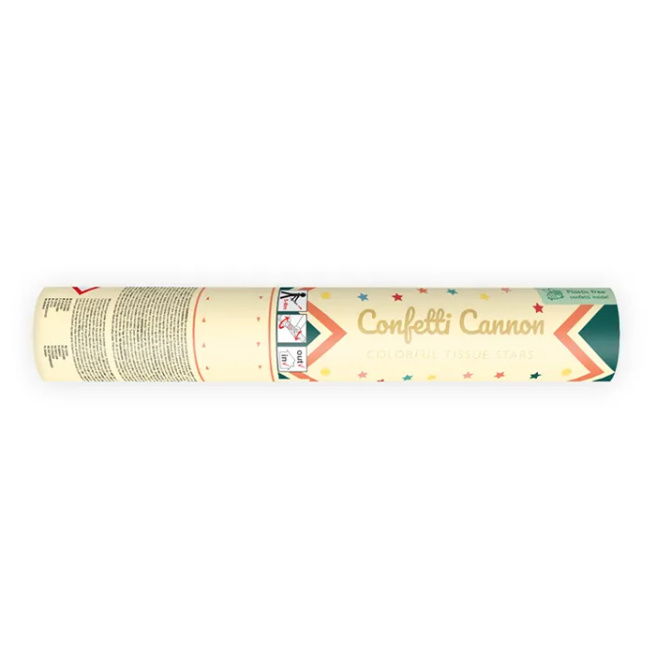 Confetti-pompă cu steluțe "Cannon Circus", 20 cm