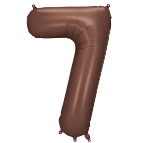 Шар фольгированный Мокко 86 см (39"), Цифра 7