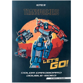 Set carton colorat A4 Kite Transformers 10 foi 10 culori