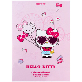 Set carton colorat A4 Kite Hello Kitty 10 foi 10 culori