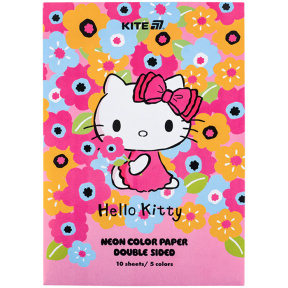 Set hîrtie colorată A4 Kite Hello Kitty 10 foi 5 culori