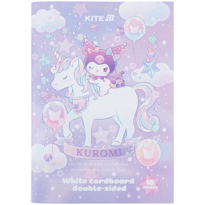 Set carton alb A4 Kite Kuromi 10 foi