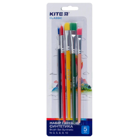Set din 5 perii sintetice Kite Classic 3, 5, 8, 9, 10