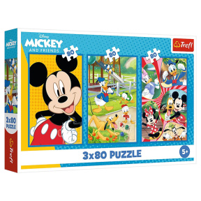 Puzzle "3x80" -Disney Mickey Mouse and Friends