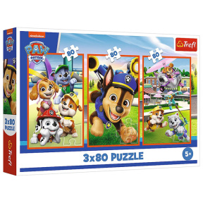 Puzzle "3x80" -A dogs gang