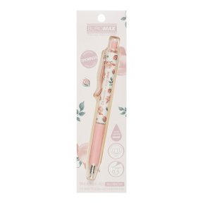 Pix cu gel BLOSSOM, 0.5 mm, grip parfumat, Rose, cerneală albastră, în blister