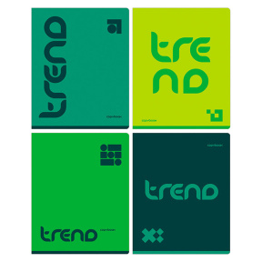 Тетрадь 48 листов клетка BG "Monocolor. Green trend"
