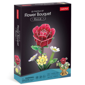 3D puzzle «Buchet de flori – Trandafir», 120 elemente