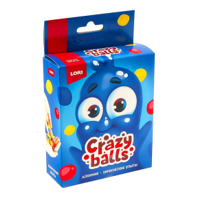 Химические опыты. Crazy Balls "Жёлтый, синий и красный шарики"