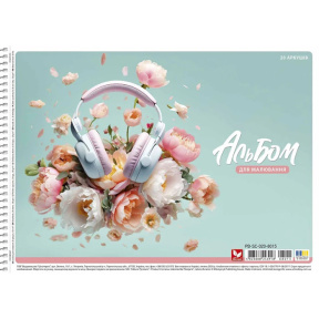 Альбом для рисования на спирали А4 All in flowers, 20 листов 120 г/м2