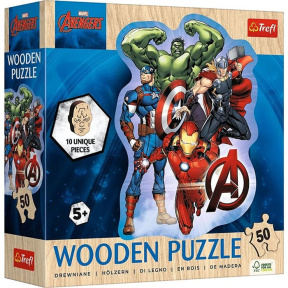 Puzzle "50 Wooden Contour Puzzle" - Avengers adventures / Disney Marvel The Avengers