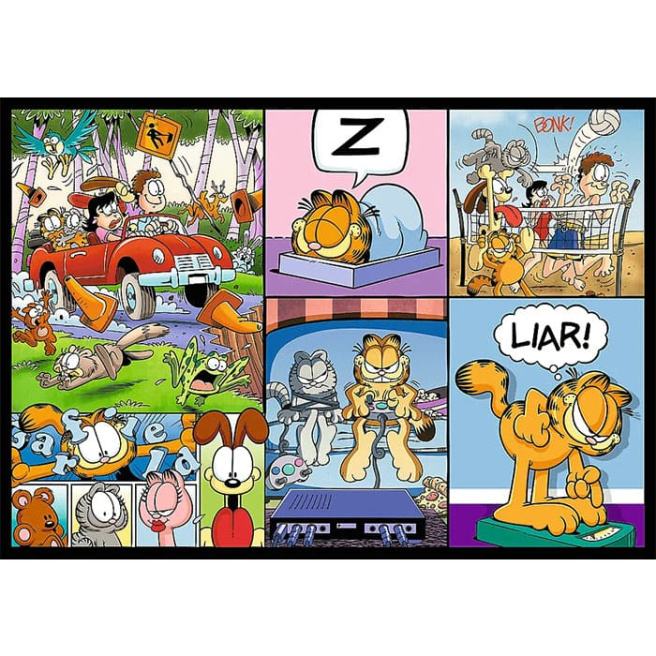 Puzzle "4x250” Lui Garfield nu-i plac zilele de luni