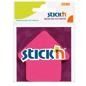 Bloc de hârtie pentru notițe "săgeată" STICKn, 70x70, 50 file