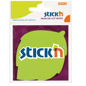 Bloc de hârtie pentru notițe "frunza" STICKn, 70x70mm, 50 file