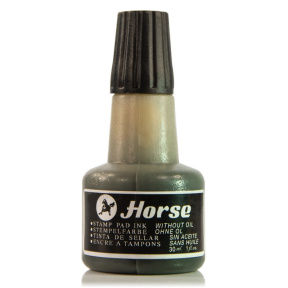 Краска штемпельная Horse, черная