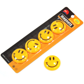 Комплект круглых магнитов для доски "Smile", желтые