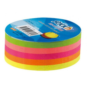 Hârtie pentru notițe STICKn, formă "cerc", 250 foi, 5 culori, 67x67