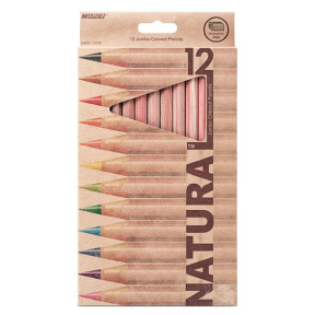 Набор цветных карандашей MARCO Natural-Cedarlite JUMBO, 12 цветов, с точилкой