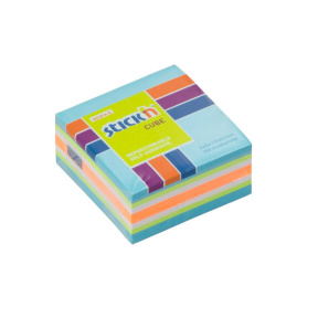 Блок для заметок 51x51мм/250л STICK`N пастель + неон ассорти