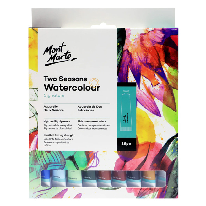Set de vopsea acuarel Two Seasons, 18 culori