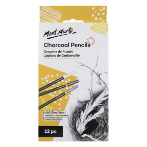 Набор угольных карандашей Mont Marte Charcoal Pencils, 12 штук