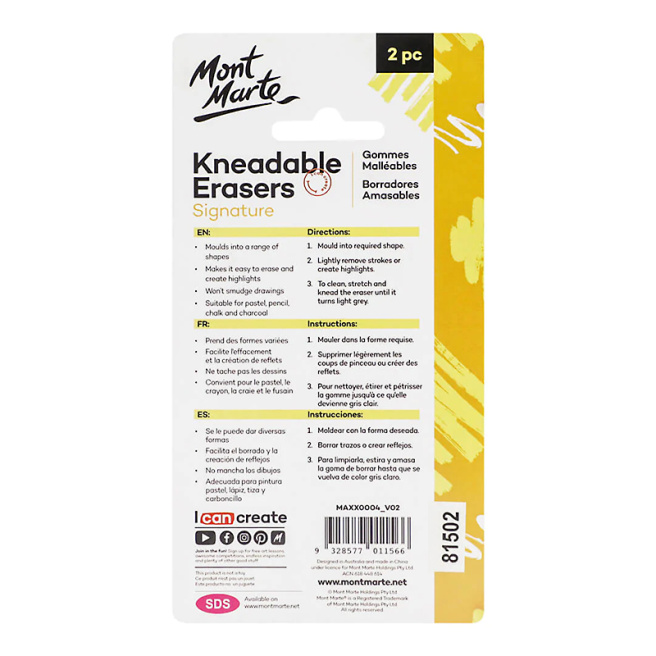 Radieră pentru pictori Kneadable Eraser (2 bucăți), blister